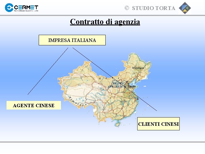 © STUDIO TORTA Contratto di agenzia IMPRESA ITALIANA AGENTE CINESE CLIENTI CINESI 