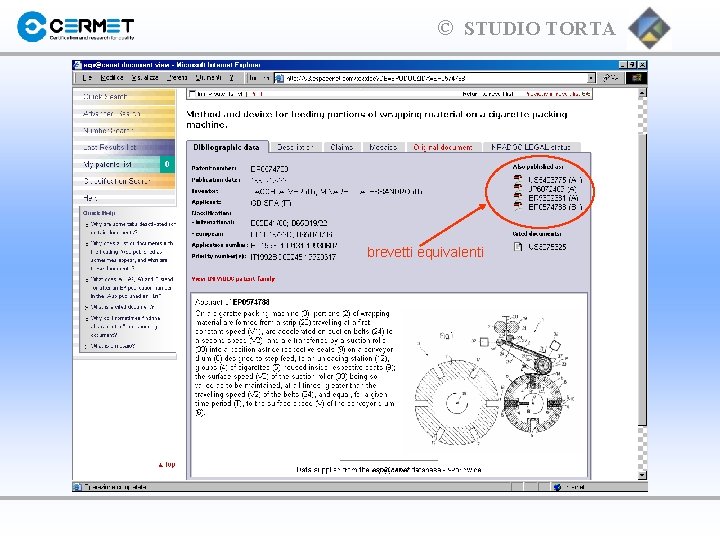 © STUDIO TORTA brevetti equivalenti 