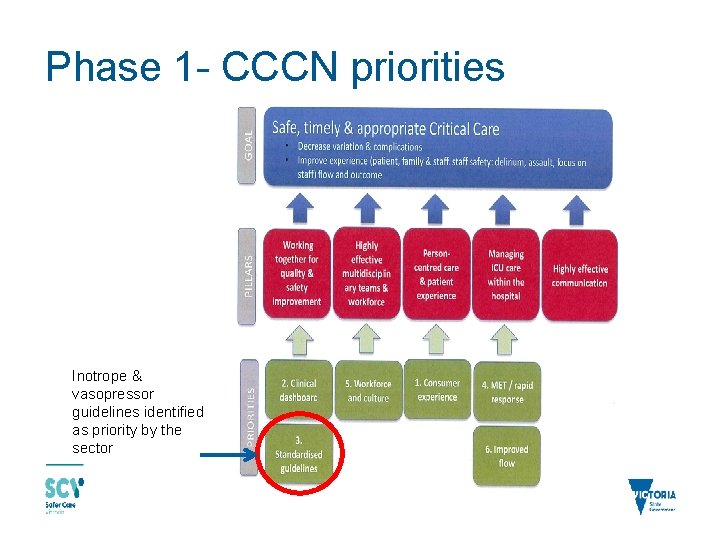 Phase 1 - CCCN priorities Inotrope & vasopressor guidelines identified as priority by the