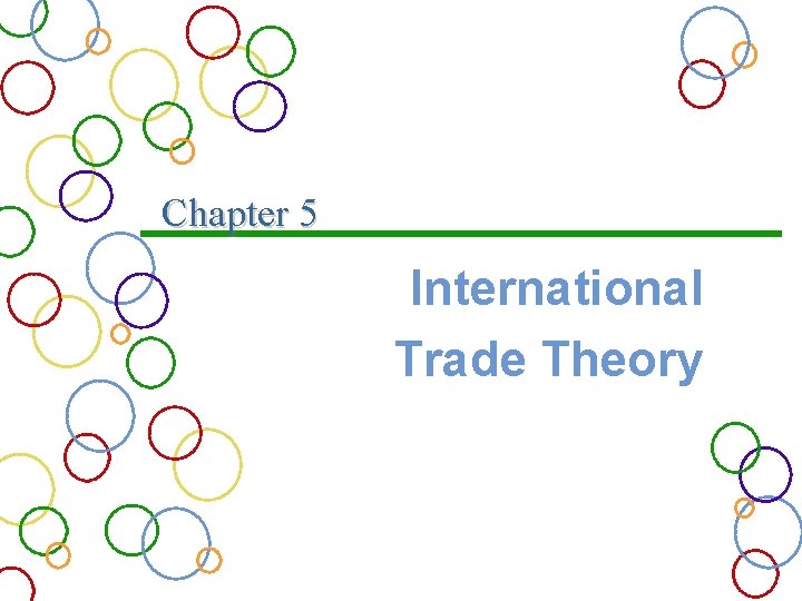 Chapter 5 International Trade Theory 