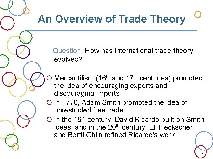 An Overview of Trade Theory Question: How has international trade theory evolved? Mercantilism (16