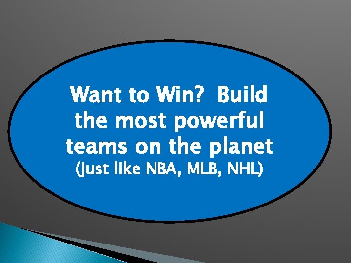 Want to Win? Build the most powerful teams on the planet (just like NBA,
