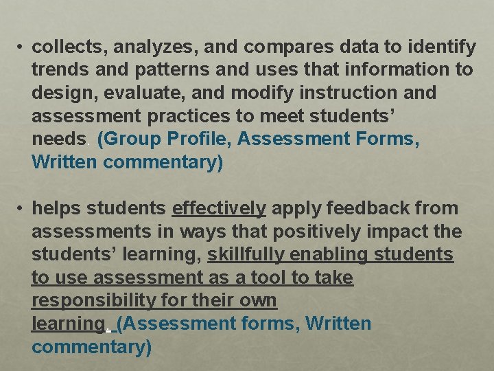  • collects, analyzes, and compares data to identify trends and patterns and uses