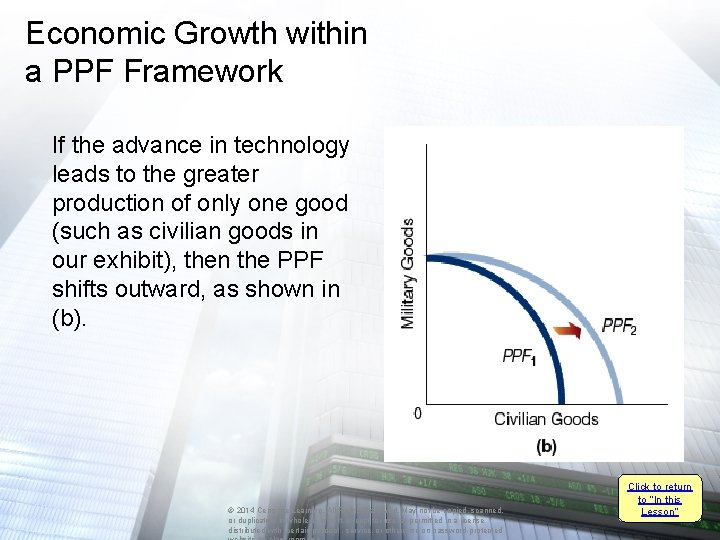 Economic Growth within a PPF Framework If the advance in technology leads to the