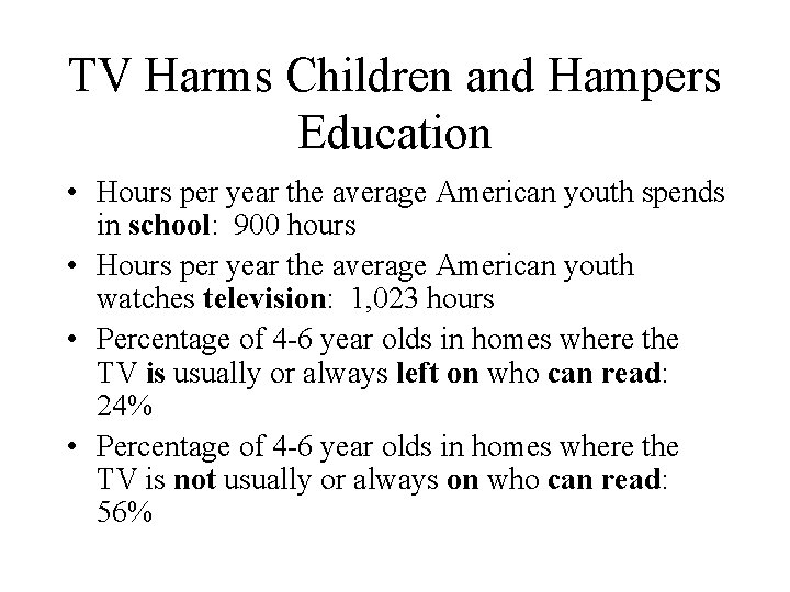 Facts and Figures about our TV Habit TV