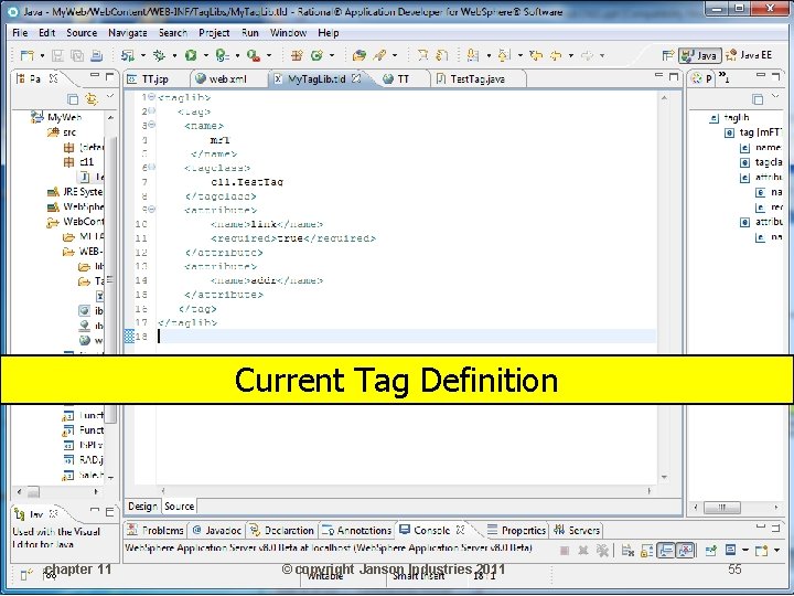 Current Tag Definition chapter 11 © copyright Janson Industries 2011 55 