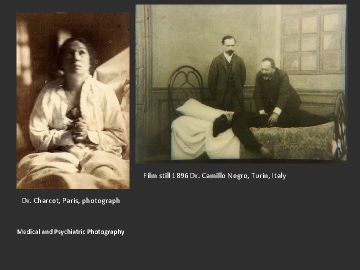 Film still 1896 Dr. Camillo Negro, Turin, Italy Dr. Charcot, Paris, photograph Medical and