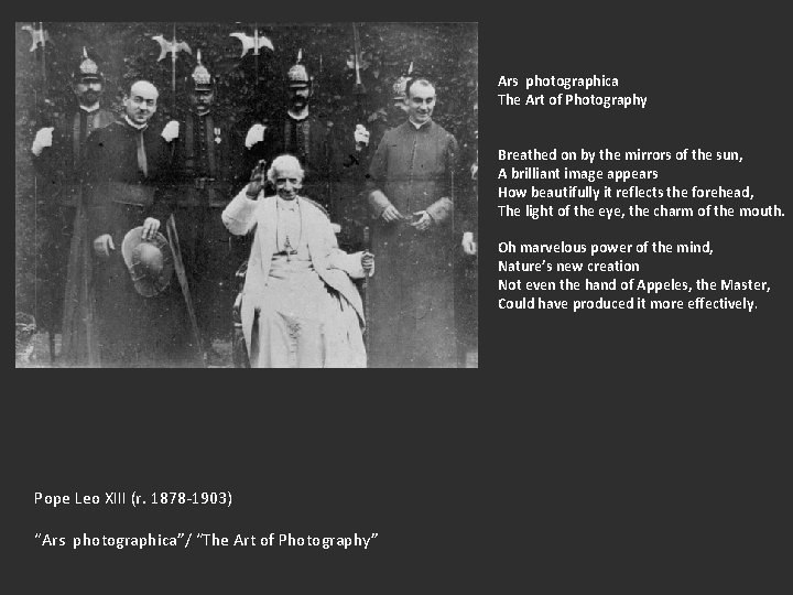 Ars photographica The Art of Photography Breathed on by the mirrors of the sun,