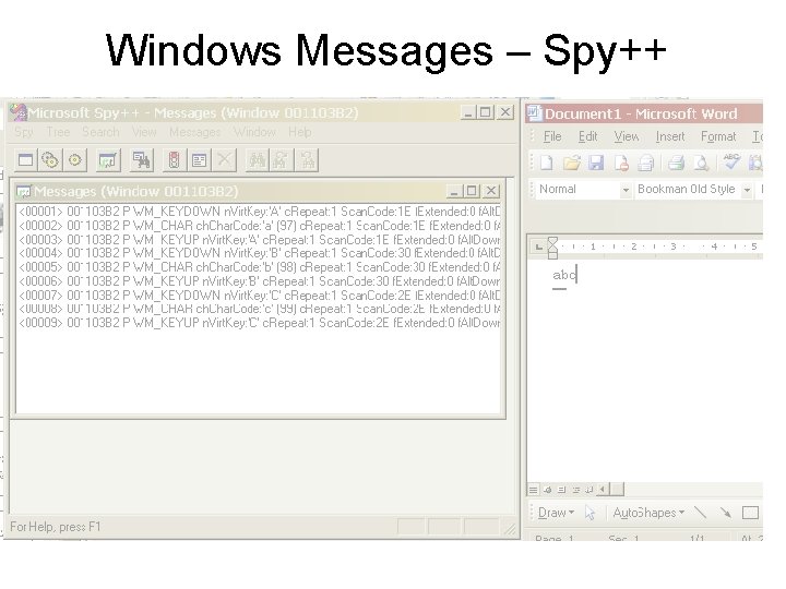 Windows Messages – Spy++ 