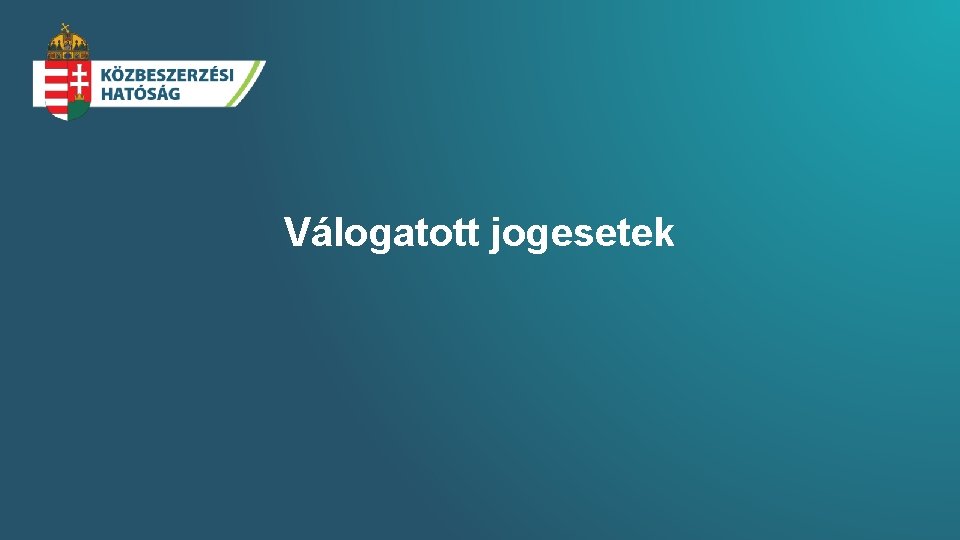 Válogatott jogesetek 