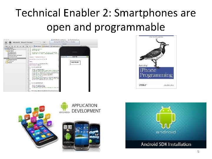 Technical Enabler 2: Smartphones are open and programmable 5 