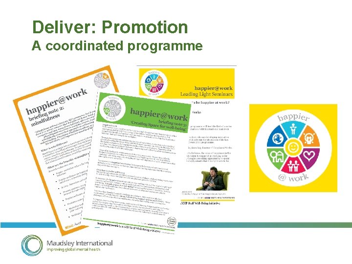 Deliver: Promotion A coordinated programme 