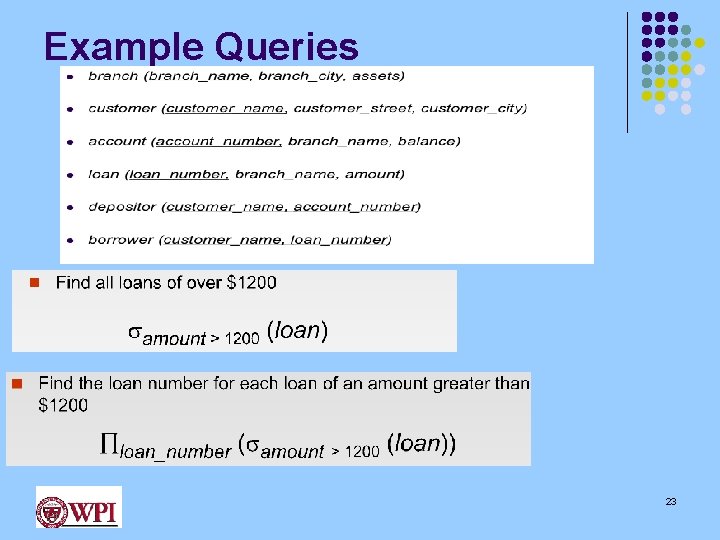 Example Queries 23 