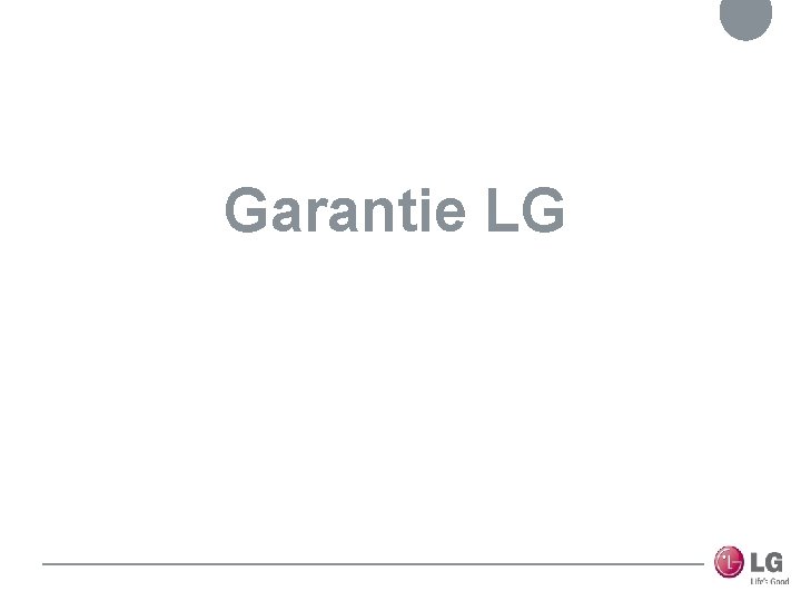 Garantie LG 