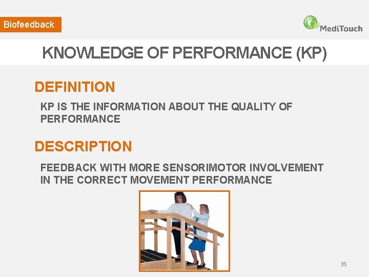 Biofeedback KNOWLEDGE OF PERFORMANCE (KP) DEFINITION KP IS THE INFORMATION ABOUT THE QUALITY OF