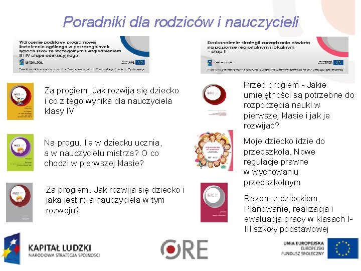  Poradniki dla rodziców i nauczycieli Za progiem. Jak rozwija się dziecko i co