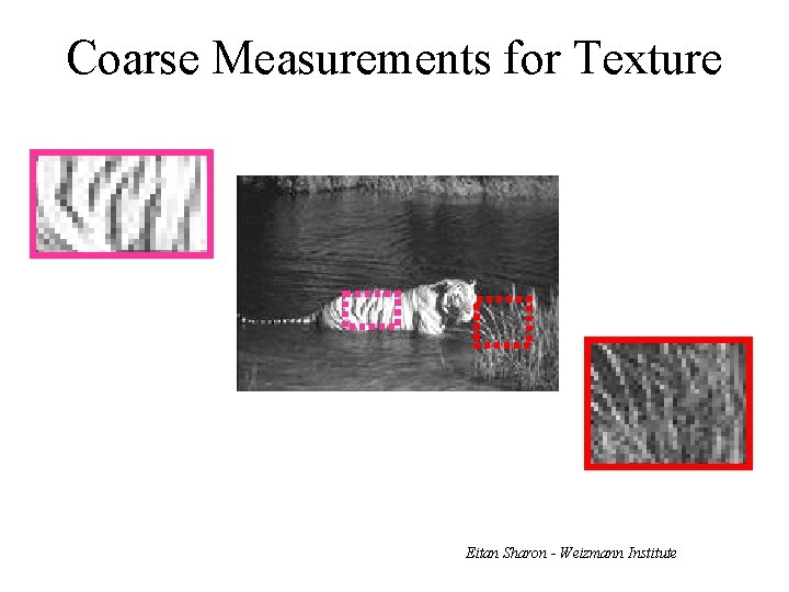 Coarse Measurements for Texture Eitan Sharon - Weizmann Institute 