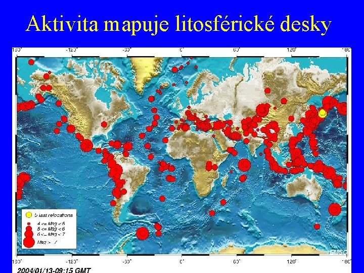 Aktivita mapuje litosférické desky 