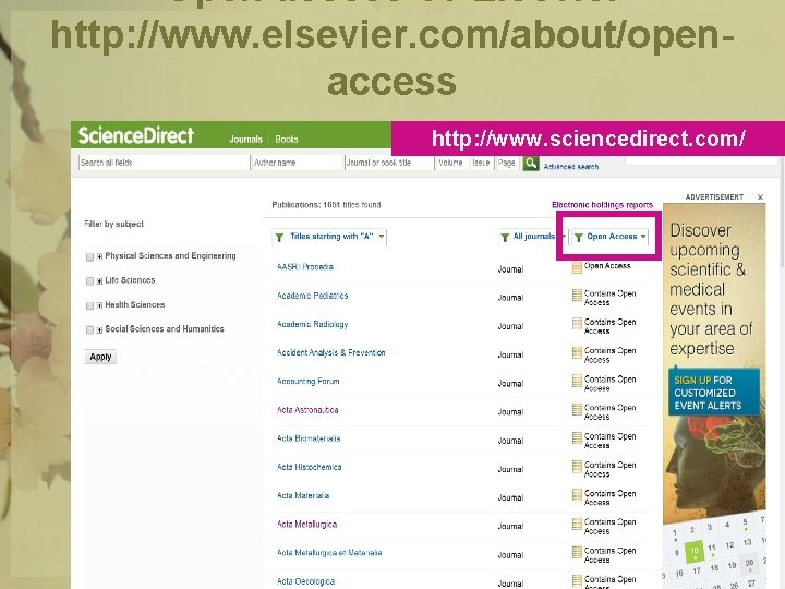 Open access от Elsevier http: //www. elsevier. com/about/openaccess http: //www. sciencedirect. com/ 