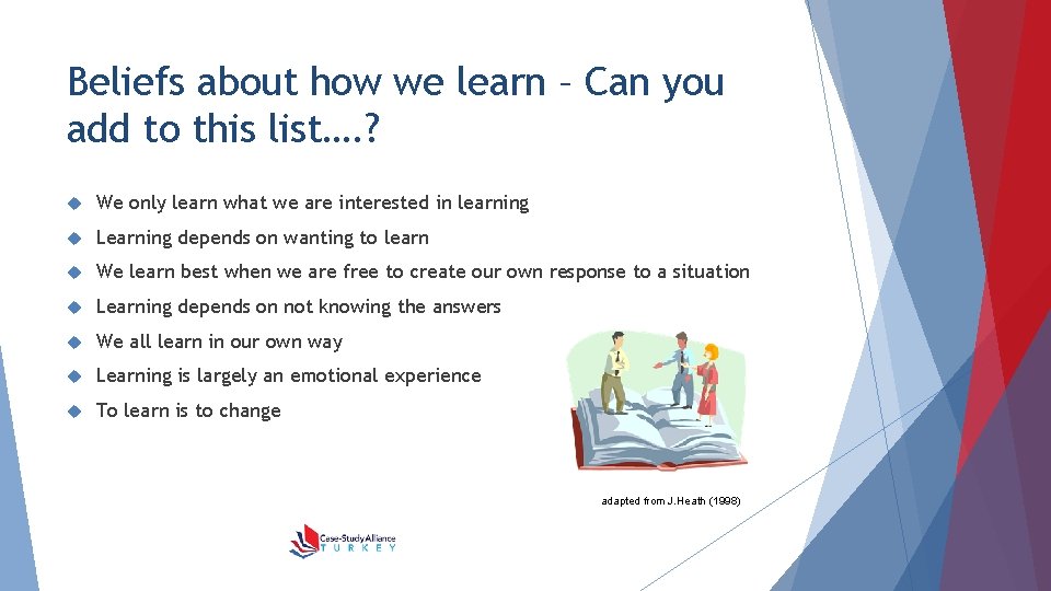 Beliefs about how we learn – Can you add to this list…. ? We