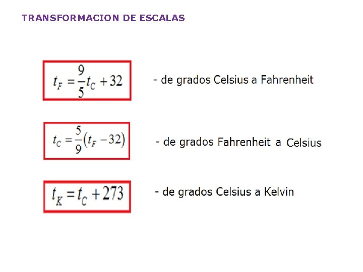 TRANSFORMACION DE ESCALAS 