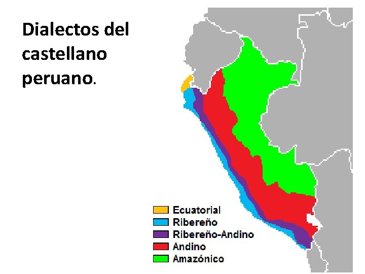 Dialectos del castellano peruano. 