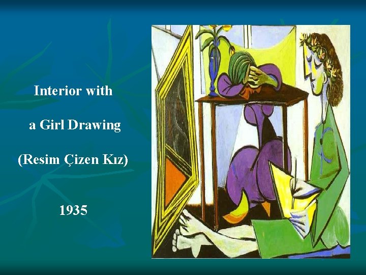 Interior with a Girl Drawing (Resim Çizen Kız) 1935 
