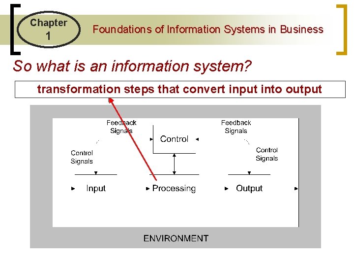 Chapter 1 Foundations of Information Systems in Business So what is an information system?