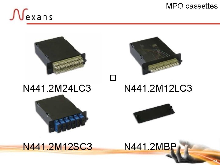 MPO cassettes � N 441. 2 M 24 LC 3 N 441. 2 M