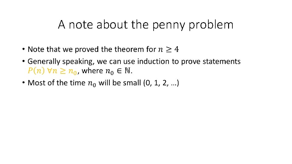 A note about the penny problem • 