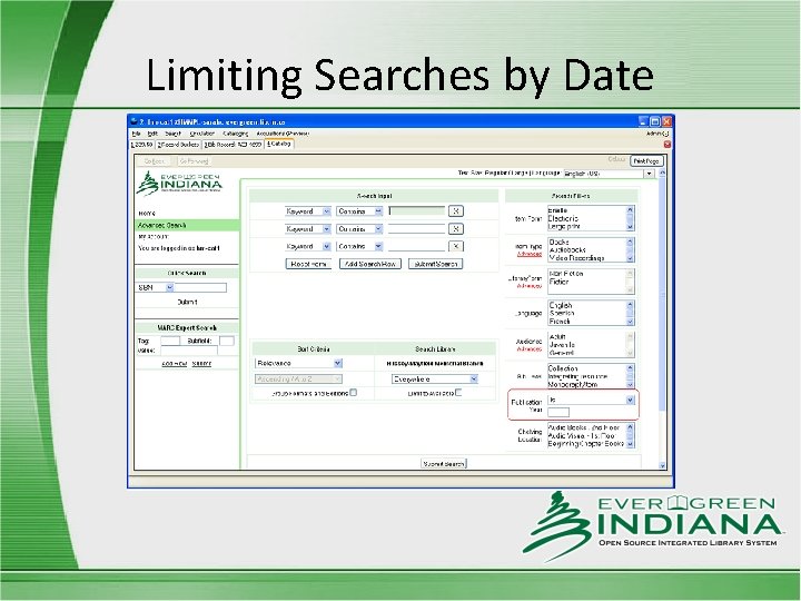 Limiting Searches by Date 