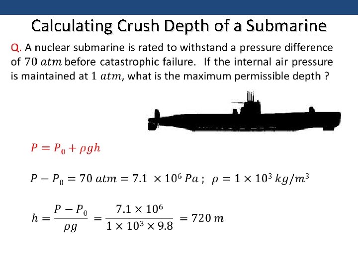 Calculating Crush Depth of a Submarine 