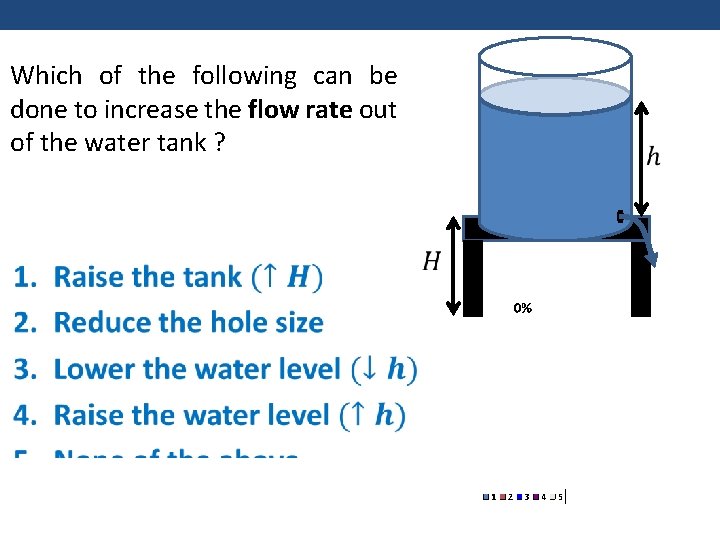 Which of the following can be done to increase the flow rate out of