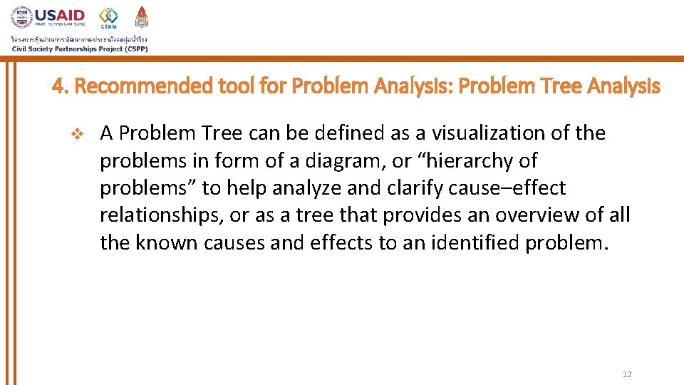 4. Recommended tool for Problem Analysis: Problem Tree Analysis v A Problem Tree can 4. Recommended tool for Problem Analysis: Problem Tree Analysis v A Problem Tree can