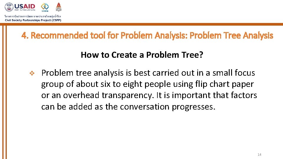 4. Recommended tool for Problem Analysis: Problem Tree Analysis How to Create a Problem 4. Recommended tool for Problem Analysis: Problem Tree Analysis How to Create a Problem
