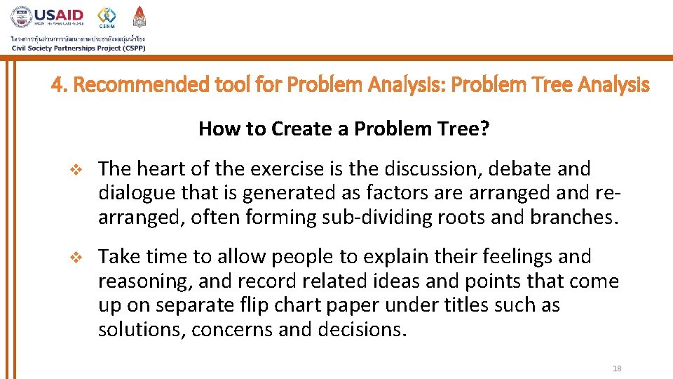 4. Recommended tool for Problem Analysis: Problem Tree Analysis How to Create a Problem 4. Recommended tool for Problem Analysis: Problem Tree Analysis How to Create a Problem