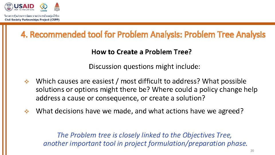 4. Recommended tool for Problem Analysis: Problem Tree Analysis How to Create a Problem 4. Recommended tool for Problem Analysis: Problem Tree Analysis How to Create a Problem