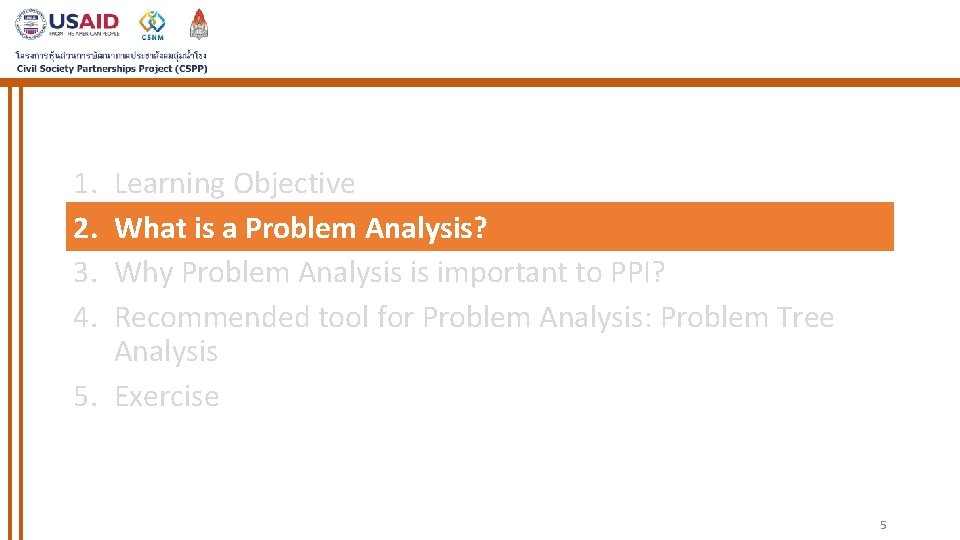 1. 2. 3. 4. Learning Objective What is a Problem Analysis? Why Problem Analysis 1. 2. 3. 4. Learning Objective What is a Problem Analysis? Why Problem Analysis