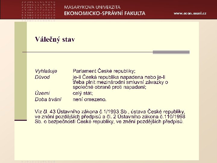 www. econ. muni. cz 21 