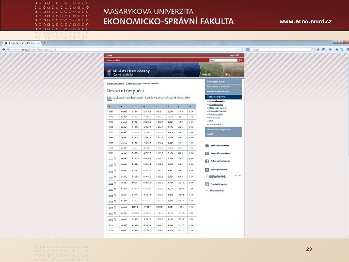 www. econ. muni. cz 23 