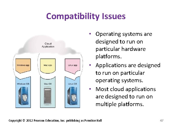 Compatibility Issues • Operating systems are designed to run on particular hardware platforms. •