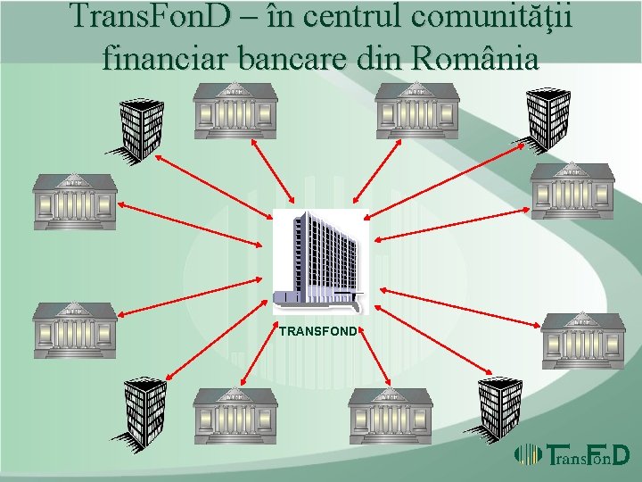 Trans. Fon. D – în centrul comunităţii financiar bancare din România TRANSFOND Trans. Fon. D – în centrul comunităţii financiar bancare din România TRANSFOND