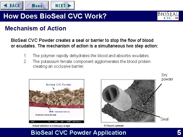 How Does Bio. Seal CVC Work? Mechanism of Action Bio. Seal CVC Powder creates