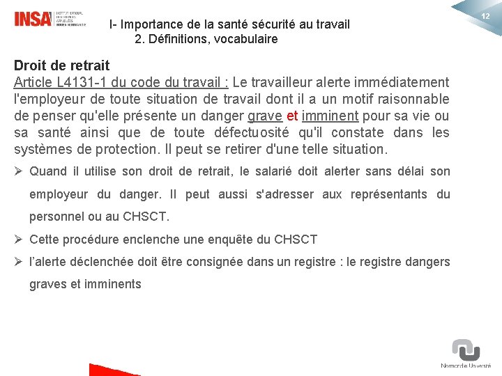 1 BASES ESSENTIELLES EN SANTE SECURITE AU TRAVAIL