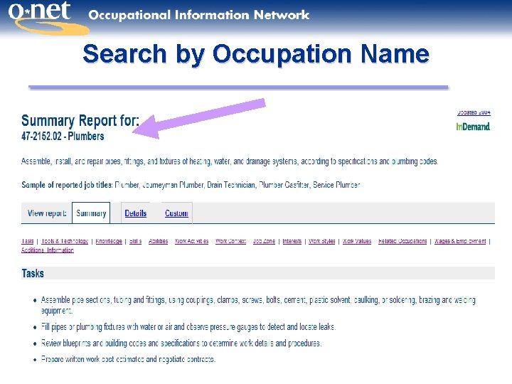 Search by Occupation Name 16 