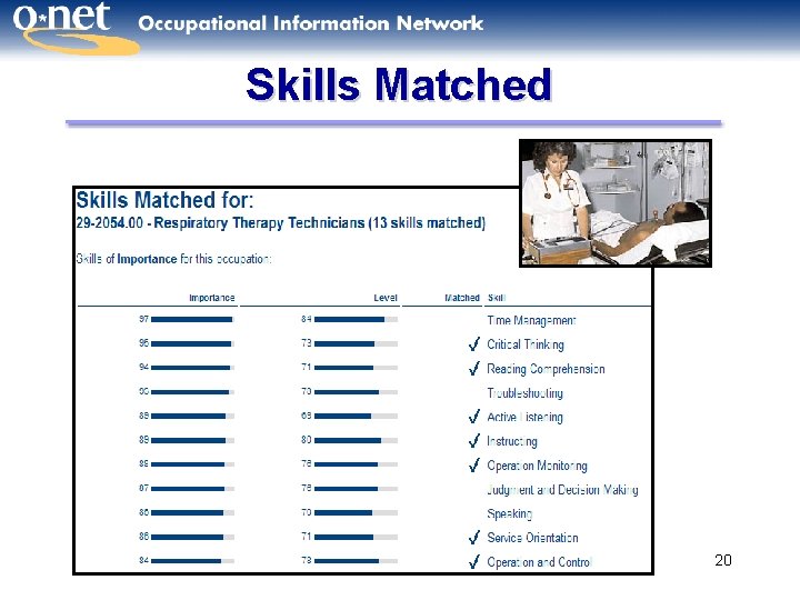 Skills Matched 20 