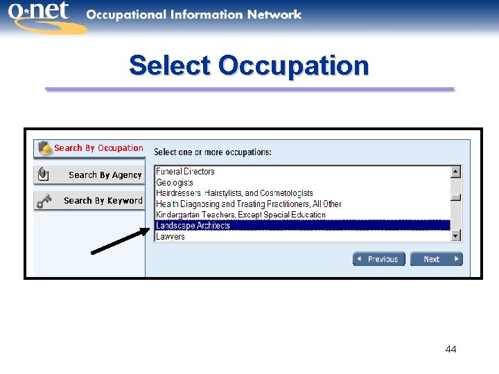 Select Occupation 44 