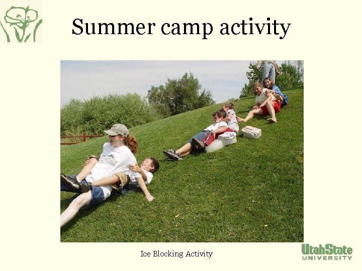 Summer camp activity Ice Blocking Activity 