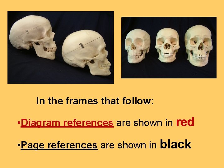 In the frames that follow: • Diagram references are shown in red • Page