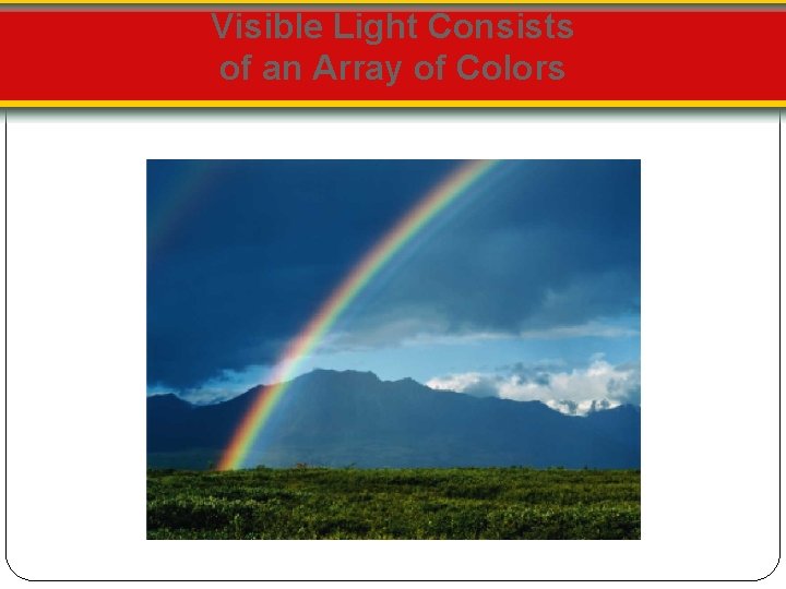 Visible Light Consists of an Array of Colors 